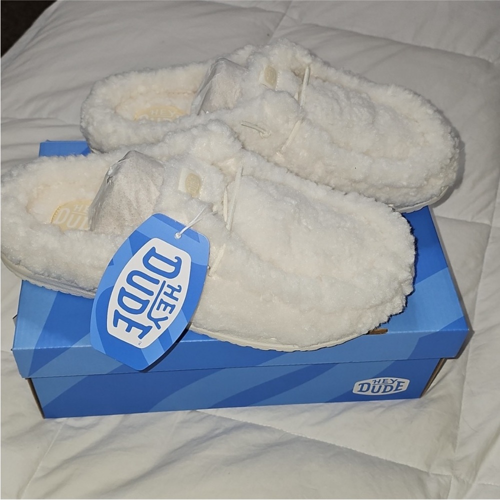 HEY DUDE Wendy Slipper Egret Womens Sz 11